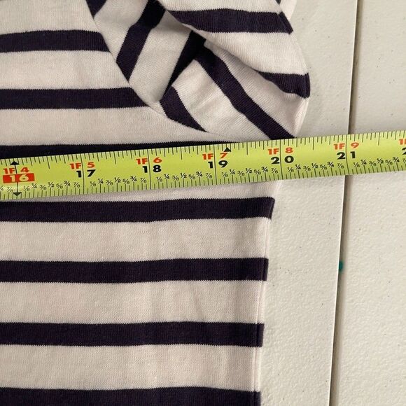 Cactus + Pearl Blouse Women's Medium Striped 3/4 Sleeve Crab Metallic Top - Picture 8 of 9